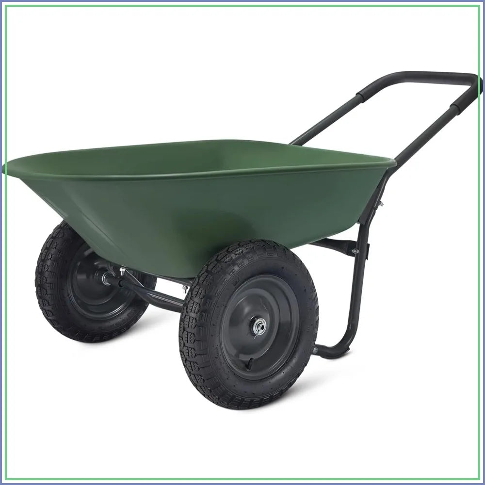 Heavy Duty Garden Wheelbarrow, 330 lbs Capacity
