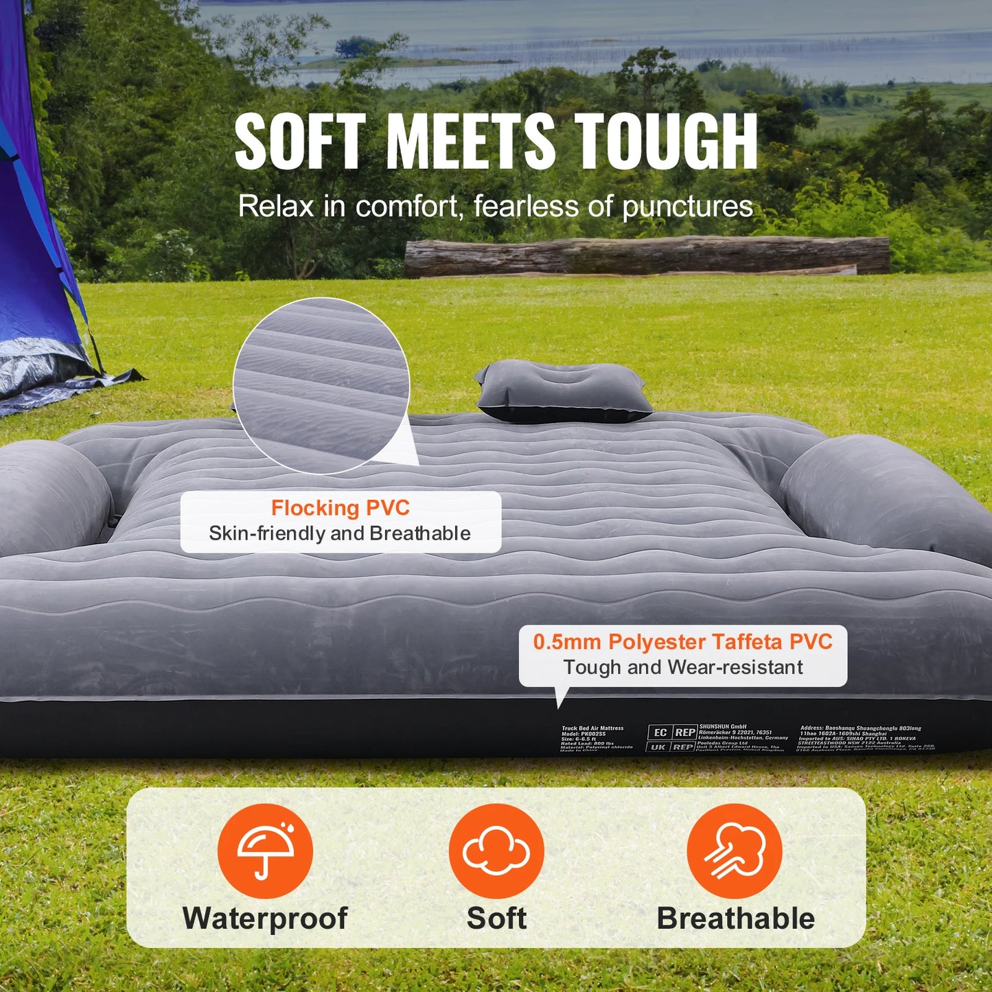Truck Bed Air Mattress with 12V Air Pump