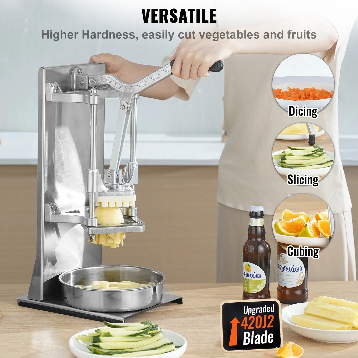 French Fry Cutter with 4 Replacement Blades