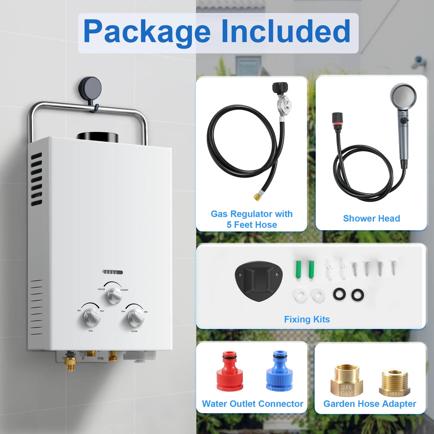 Outdoor Propane Tankless Water Heater-6L