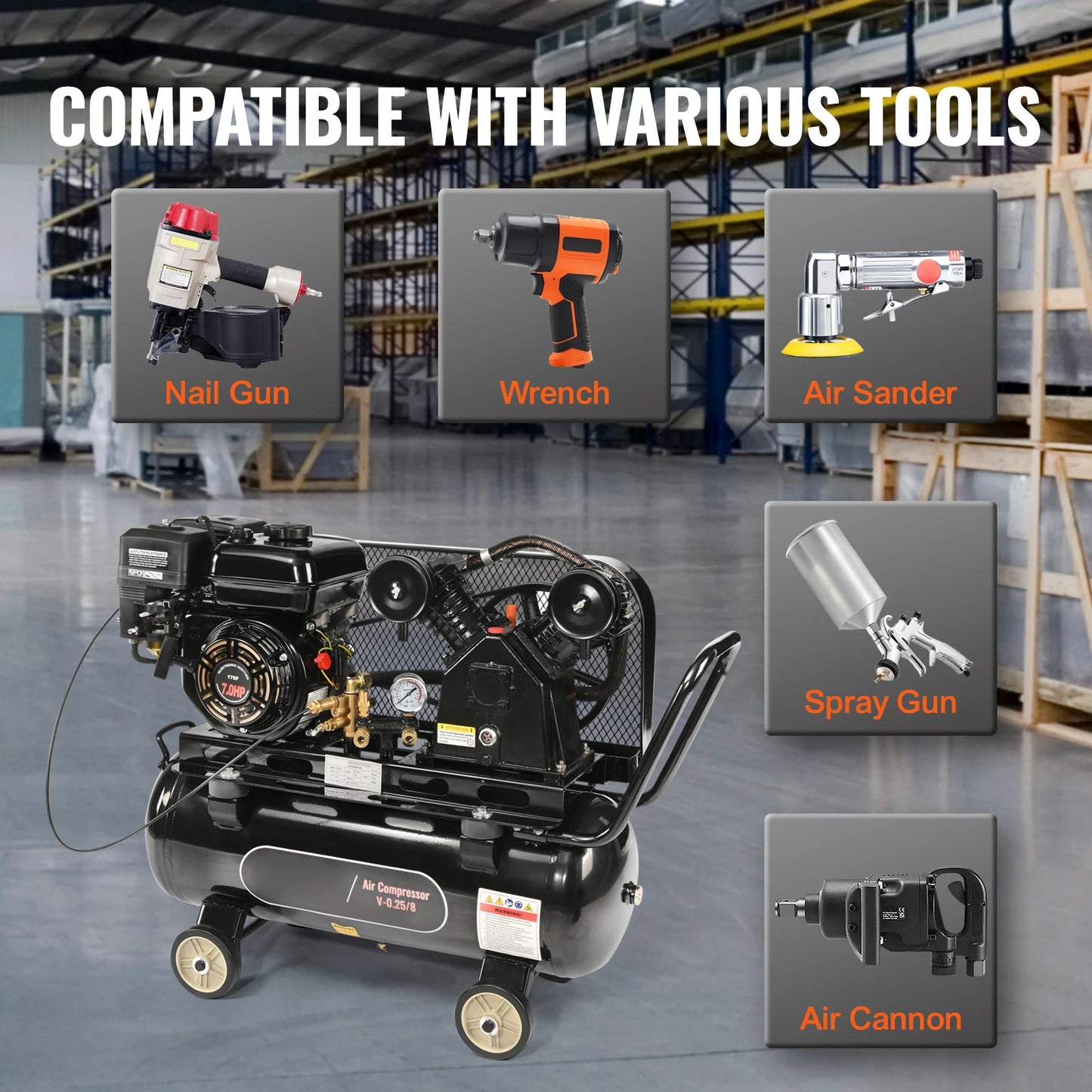 Gas Power Air Compressor 115PSI