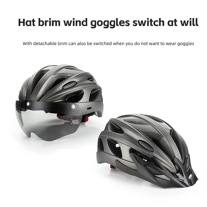 Cycling Helmet With Goggles