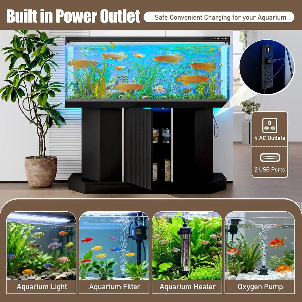 55-75 Gallon Fish Tank Stand with Power Outlet