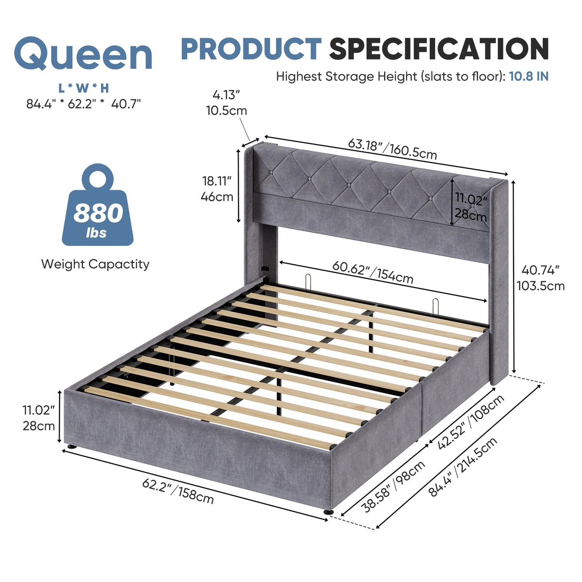 Lift Up Storage Bed