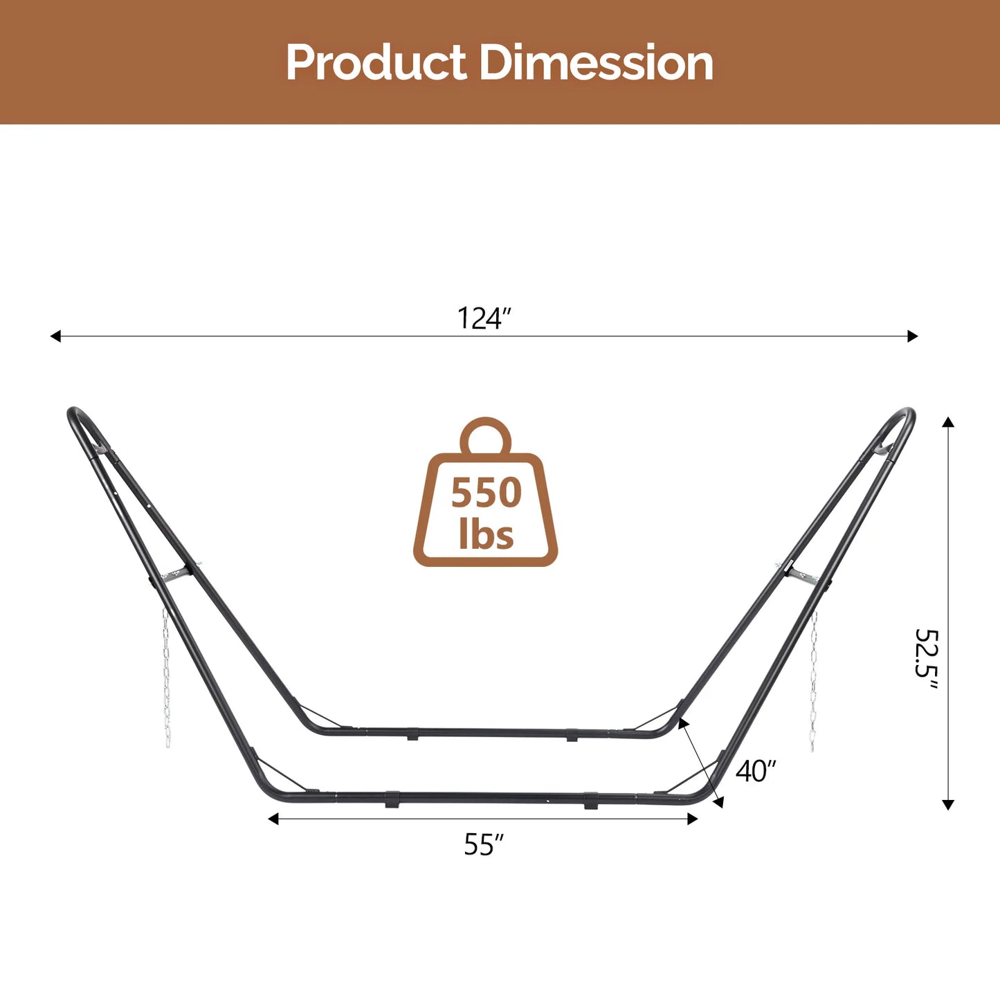 Double-Barrel Hammock Stand Only