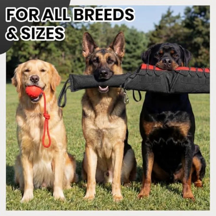 Dog Training Kit with Bite Sleeve, Tug Toy, Training Stick Rubber Ball on Rope