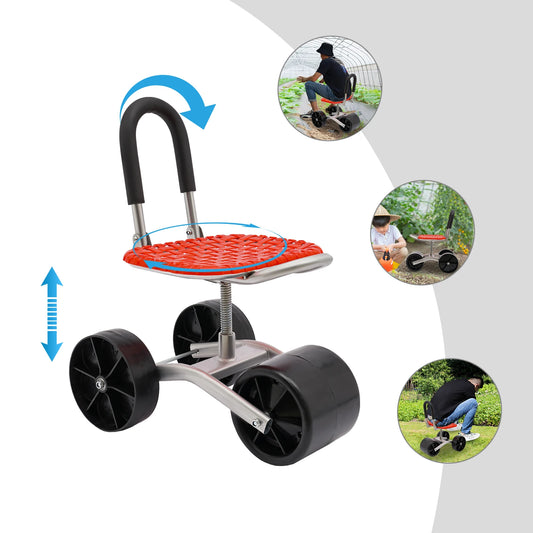Garden Rolling Workseat with 3 Wheels