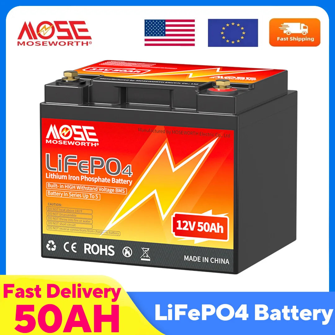12V 50Ah LiFePO4 Battery 50A