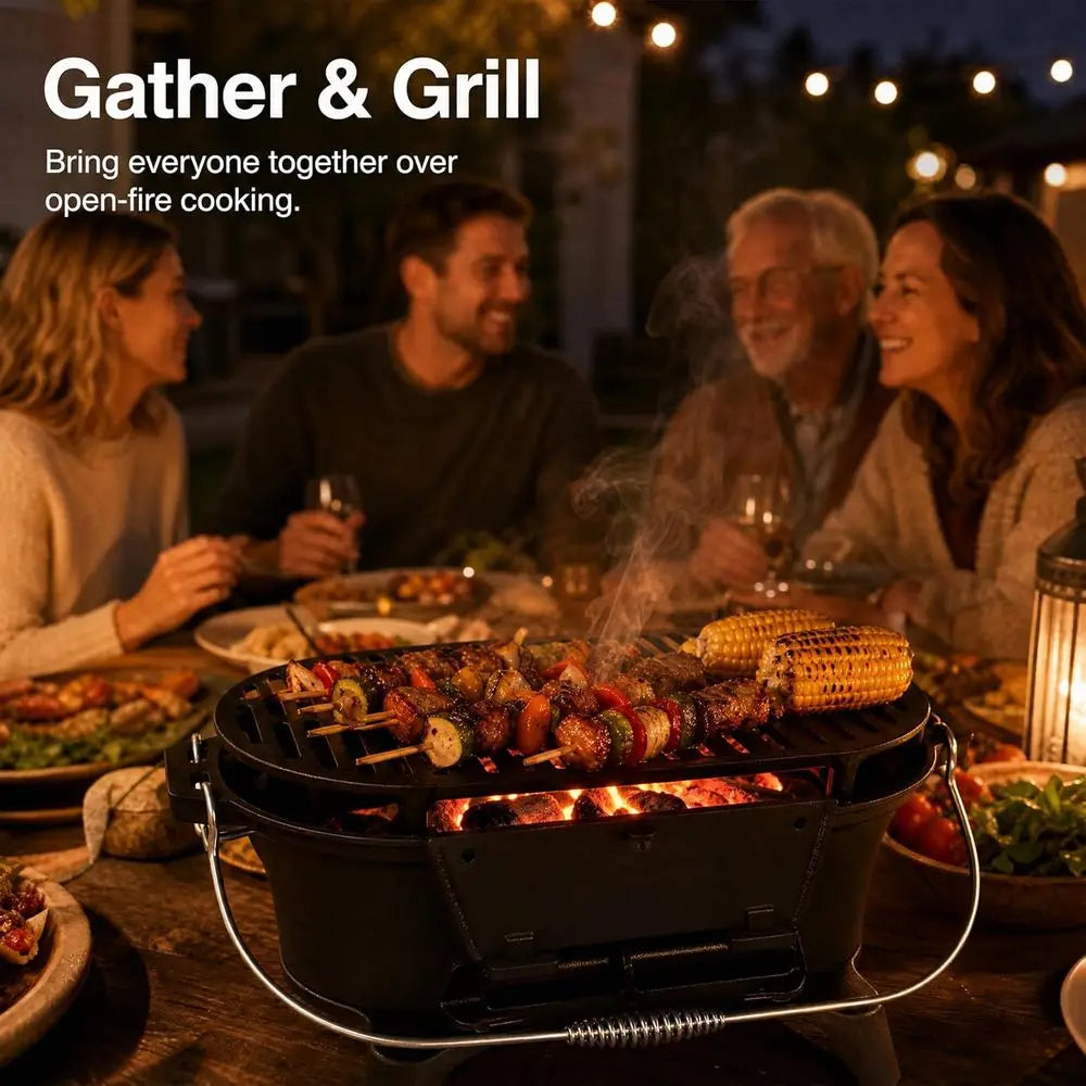 Portable Cast Iron Hibachi Grill