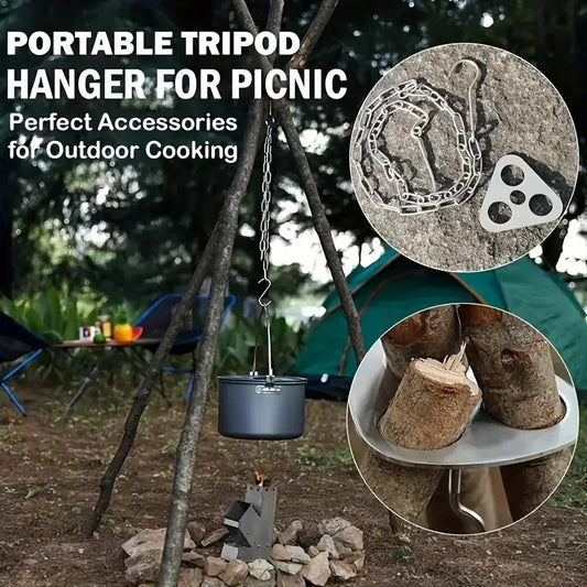 3pcs Stainless Steel Portable Camping Tripod