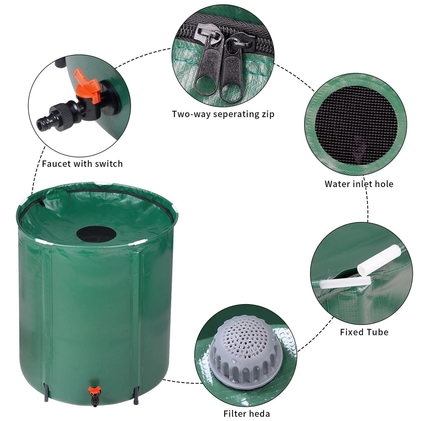 50 Gallon Collapsible Rain Barrel