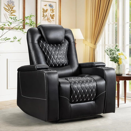 Power Recliner Chair with USB Ports and Cup Holders