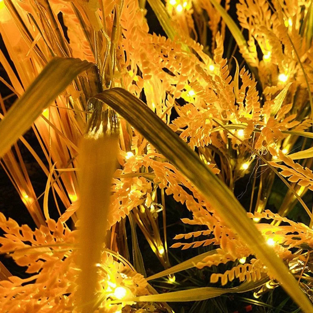 1PC 7Head Solar powered wheat ear