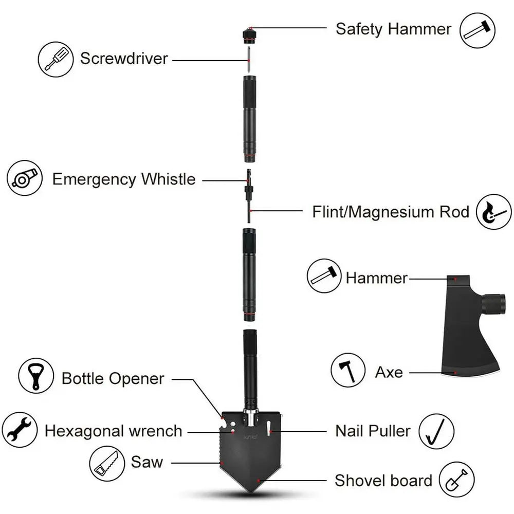 Compact Folding Shovel and hatchet set