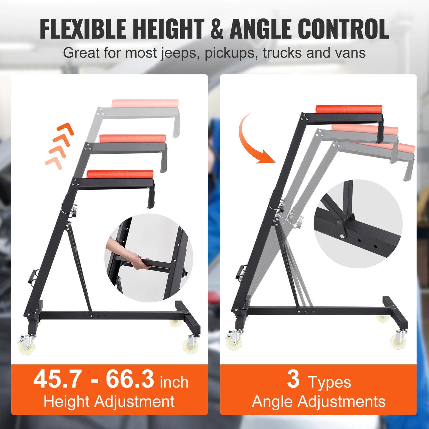 Top Automotive  Engine Creeper with Adjustable Height