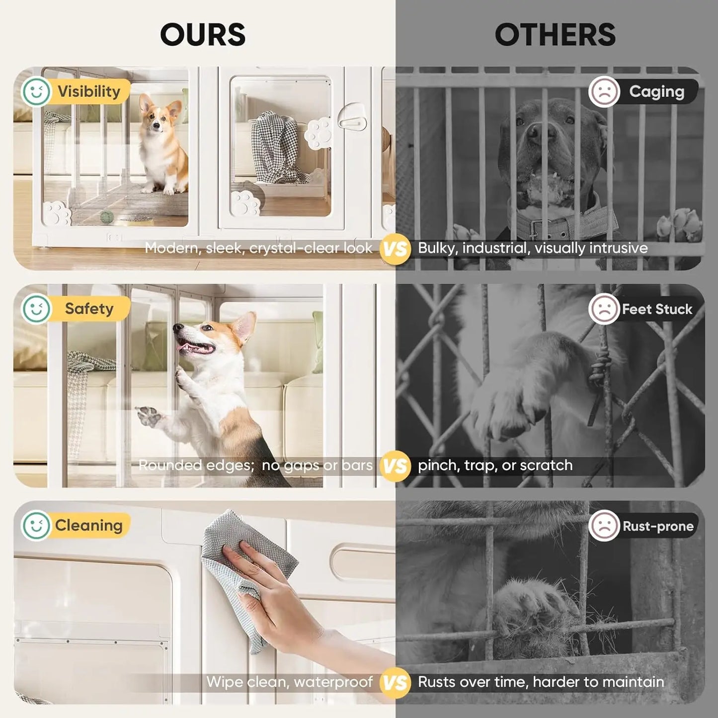 24" Acrylic Pet Playpen with Door