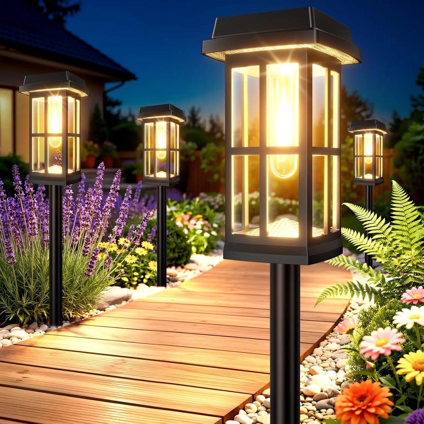 Solar Powered Pathway Lights