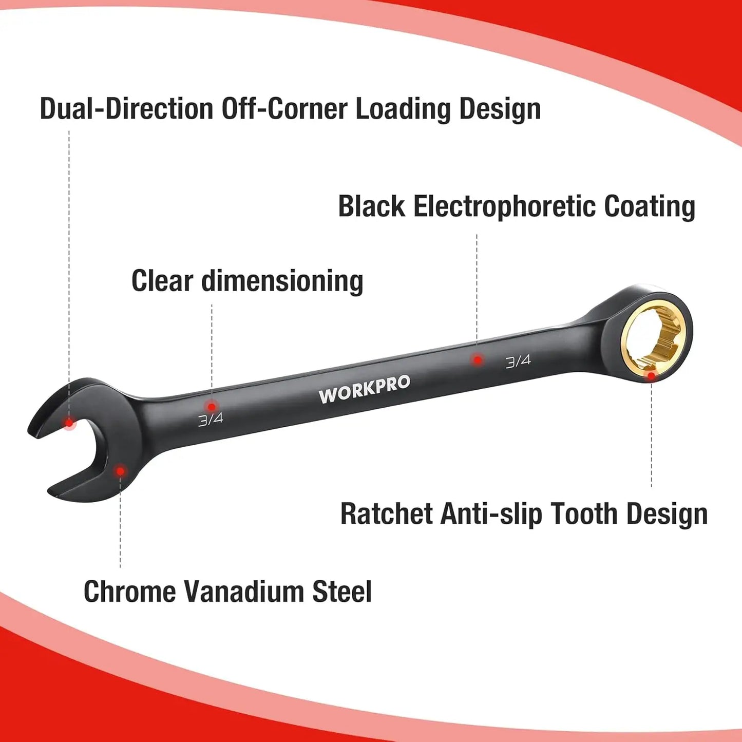 9-Piece  Ratcheting Wrench Set, SAE