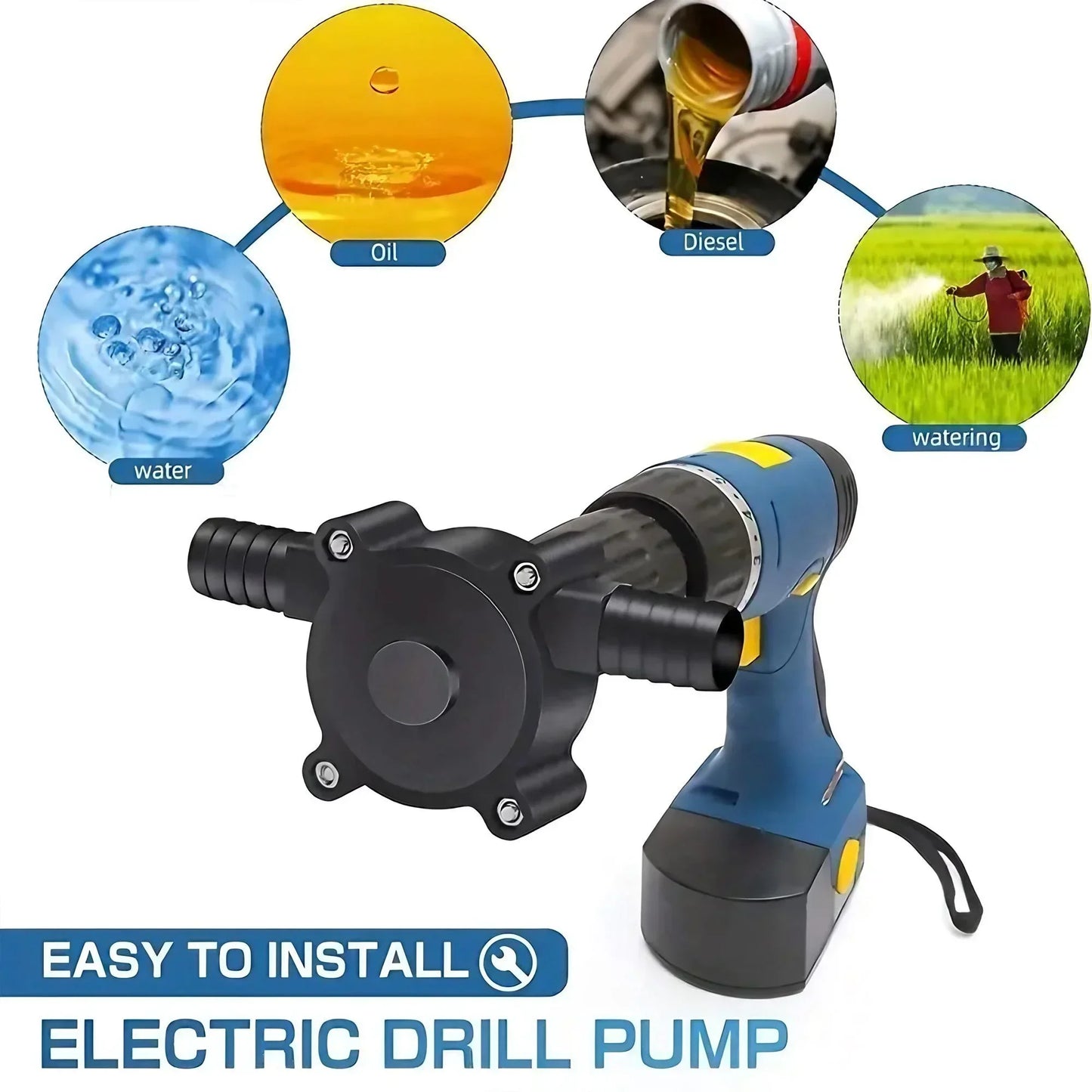 Portable Electric Drill Pump (Drill Not Included)