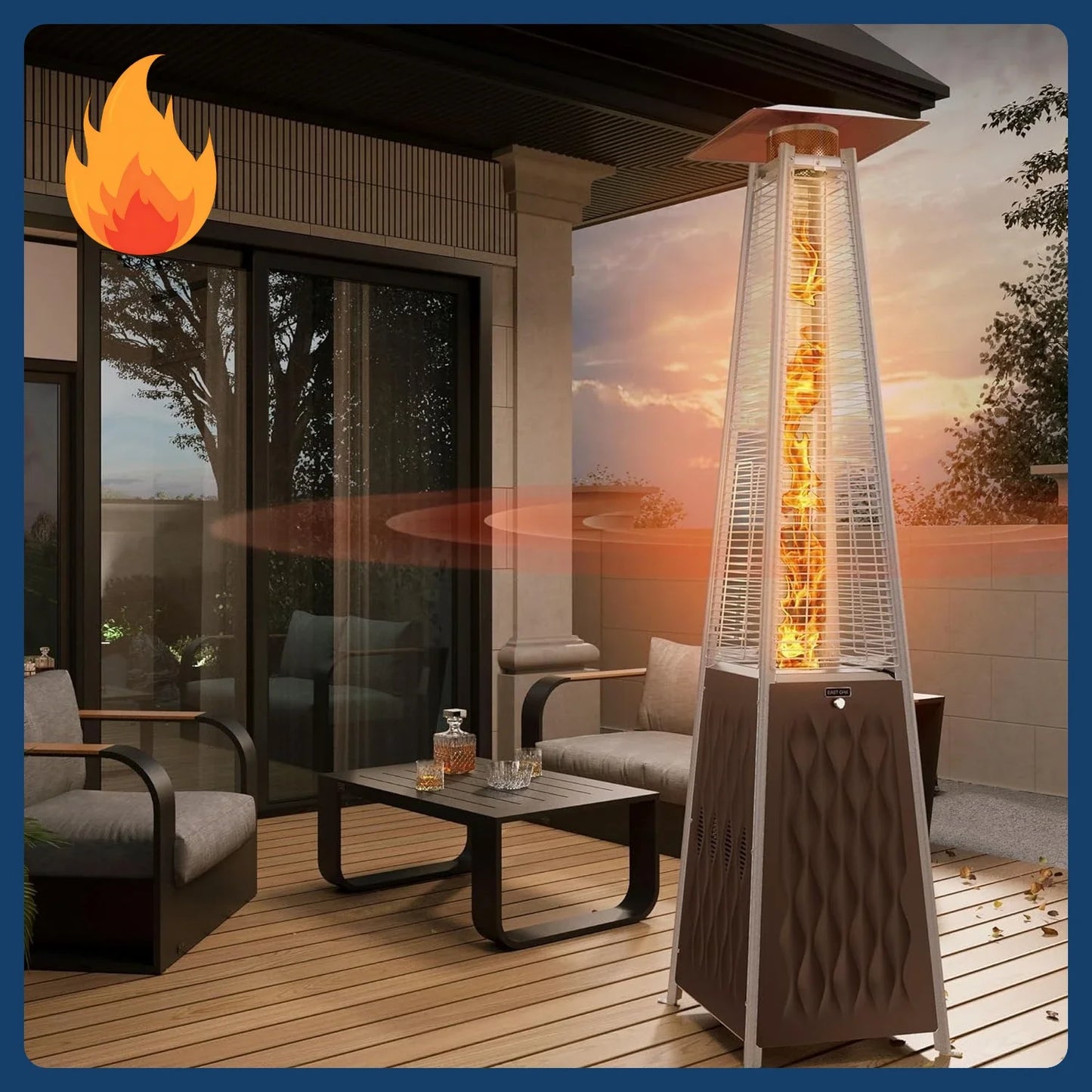 48,000 BTU Pyramid Patio Heater