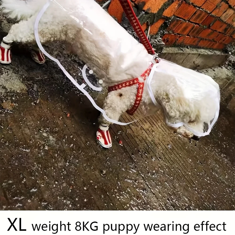 Transparent Waterproof Dog Raincoat