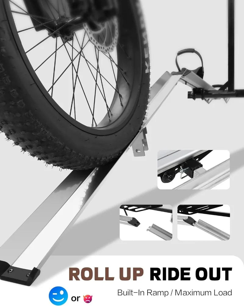 Hitch Mount Single Bike Rack with Ramp