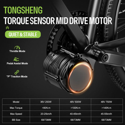 Ebike Conversion Kit  Mid Motor With Torque Sensor