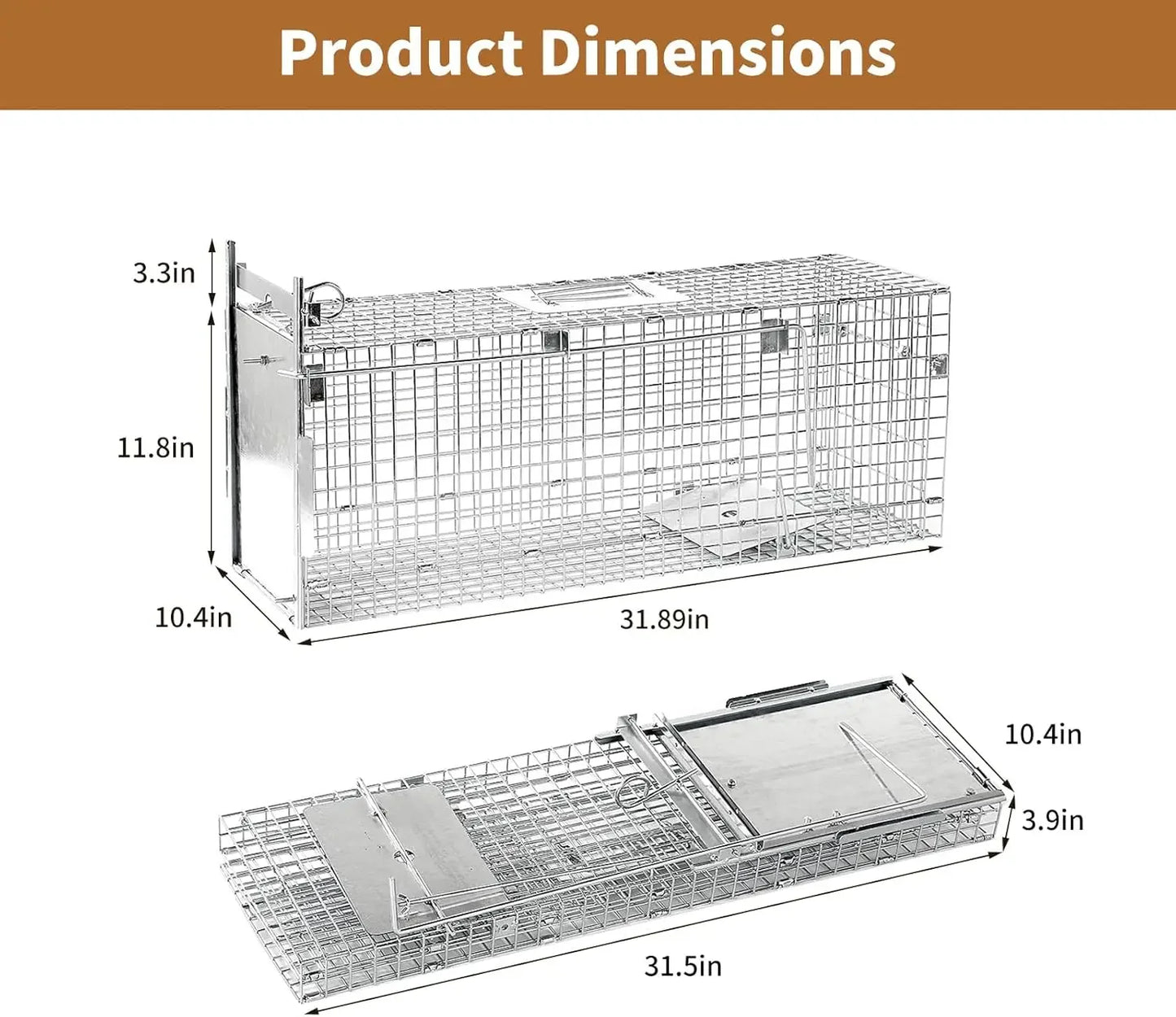 32" Humane Live Animal Trap