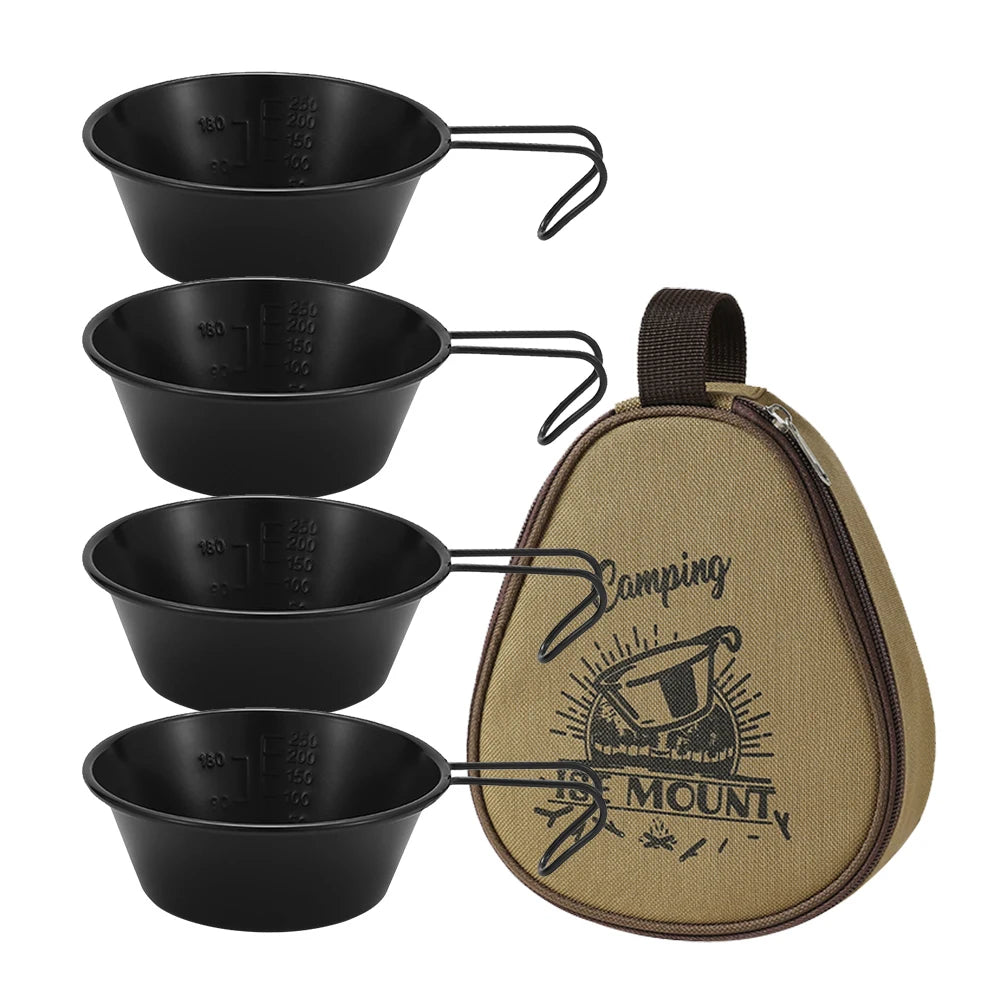 4Pcs 300ml Camping Bowl with Storage Bag
