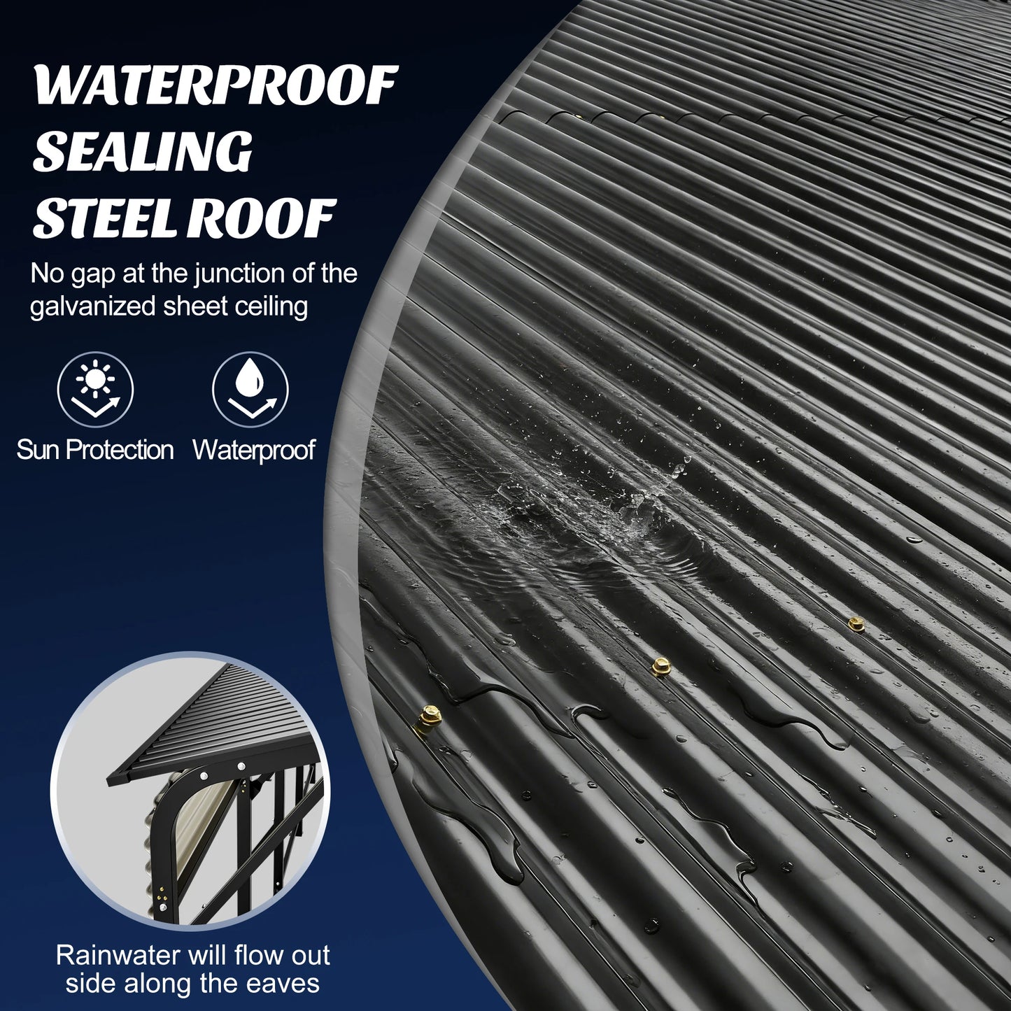 20×20 FT Galvanized Steel Carport