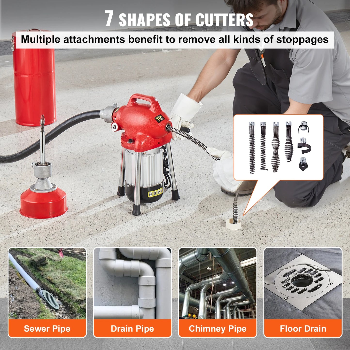 Drain Cleaner Machine/Snake