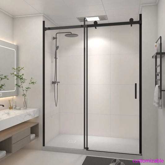 56-60”W x 76" H Sliding Frameless Shower Door