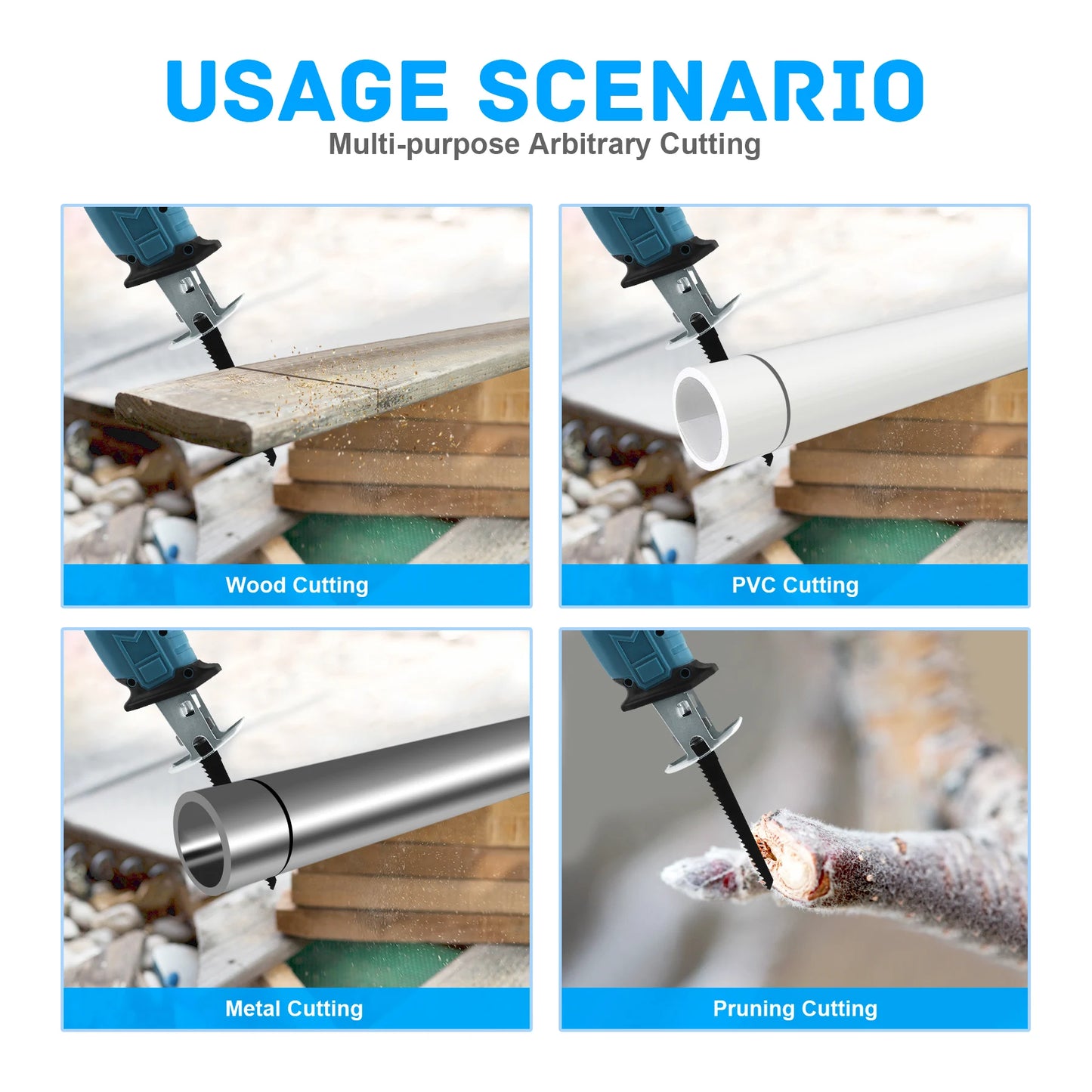 Makita compatible (not included) Cordless Reciprocating Saw