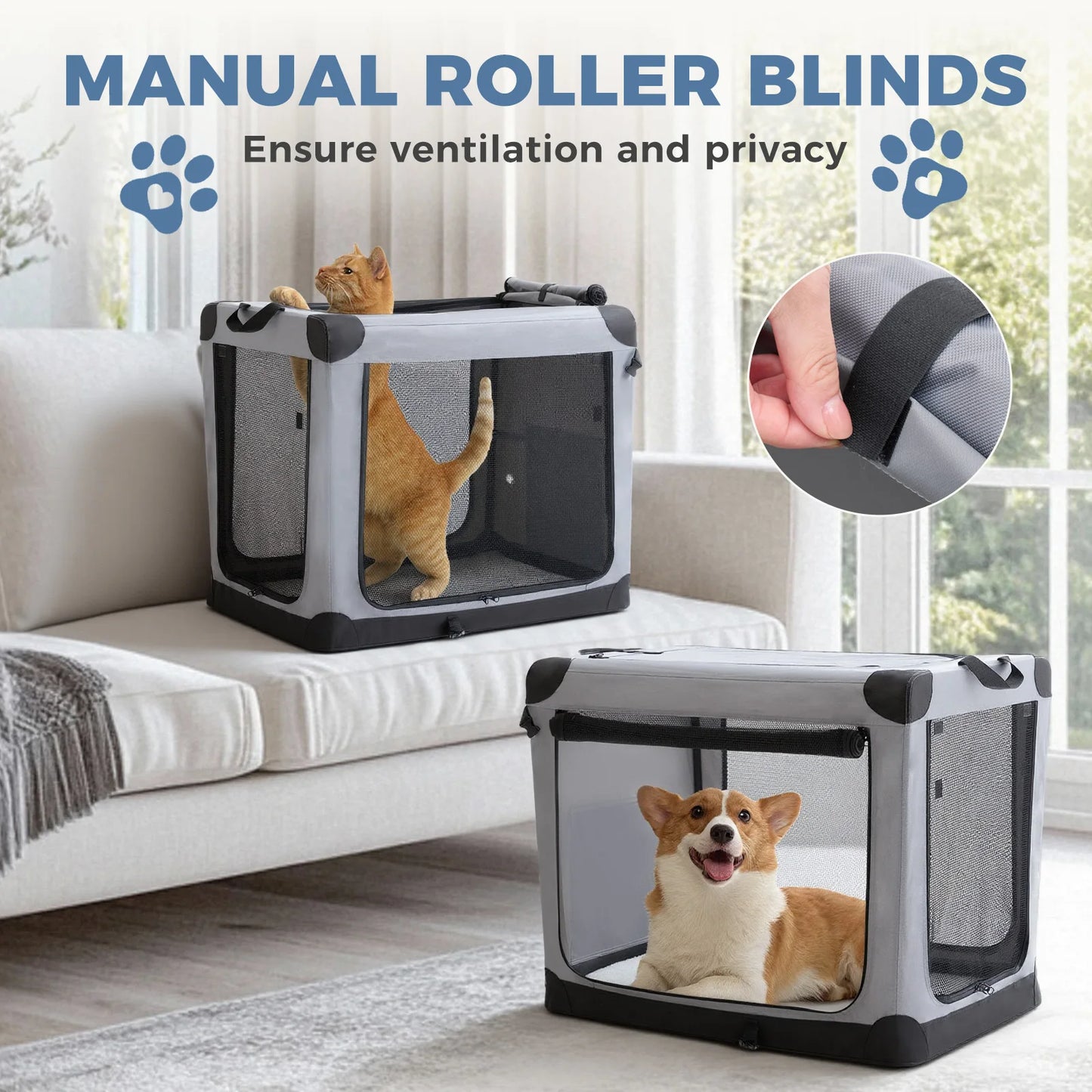 Oxford Fabric Foldable Soft Dog Crate