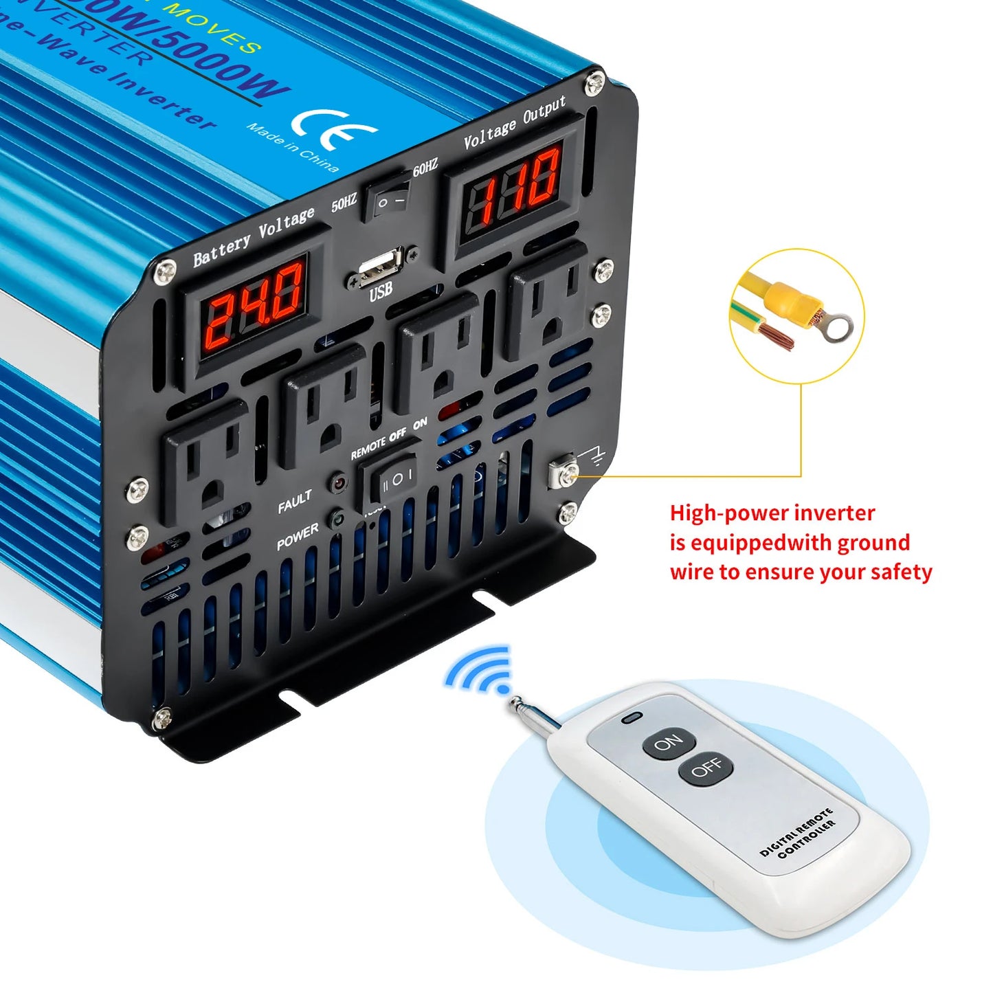 Inverter DC12V 24V to AC110V