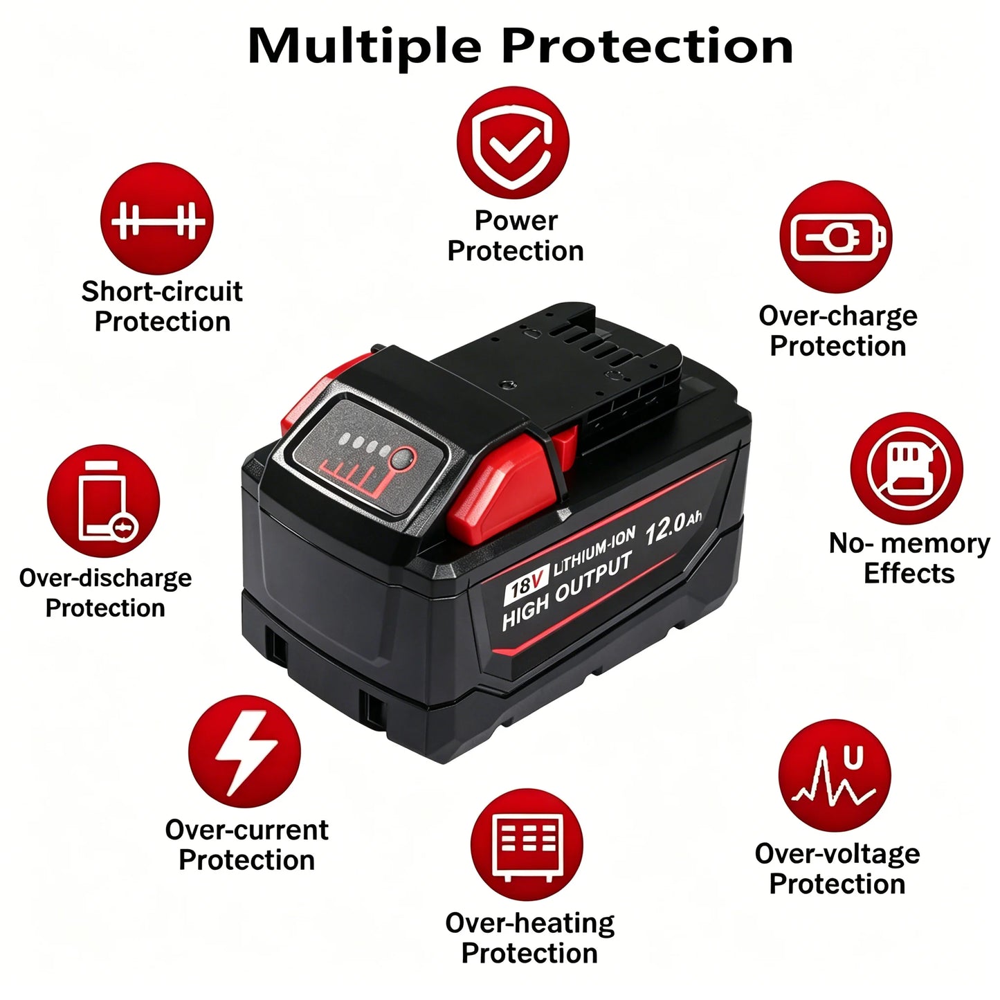Replacement Battery For Milwaukee M18