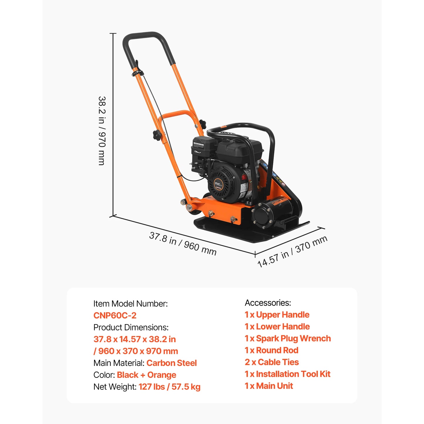 Plate Compactor 6.5 HP/7 HP