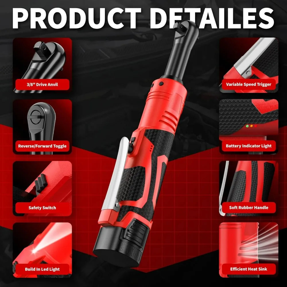 Electric Ratchet Wrench Set 3/8"