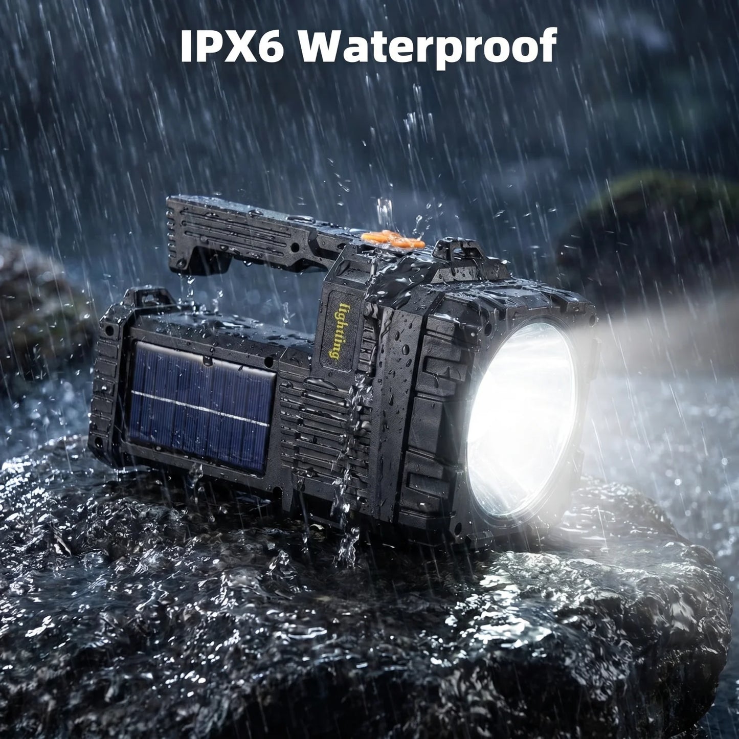 Solar Rechargeable Handheld Spotlight