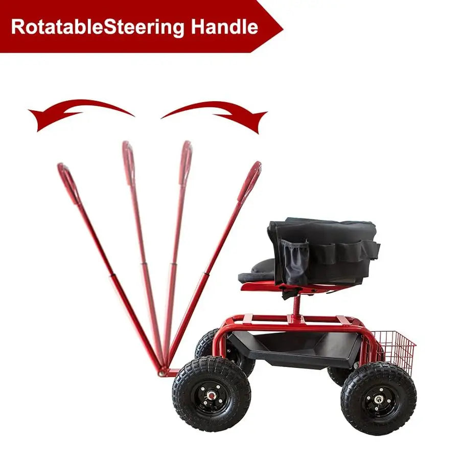 Garden Cart Rolling Workseat