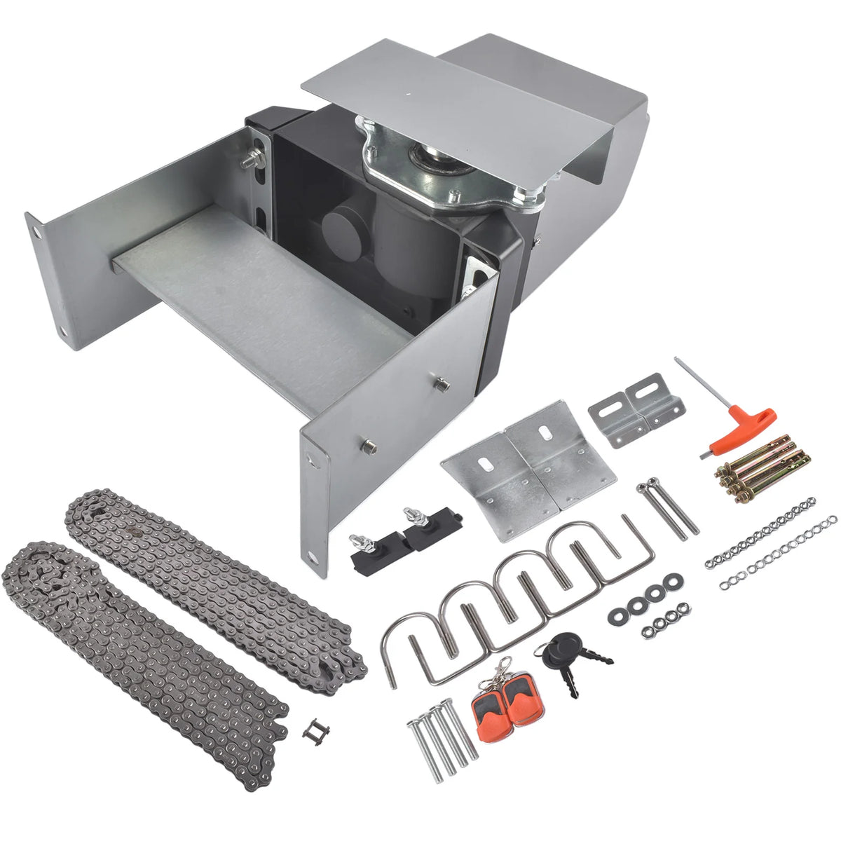1800lbs Automatic Sliding Gate Opener Operator Kit Electric with 2 Remotes