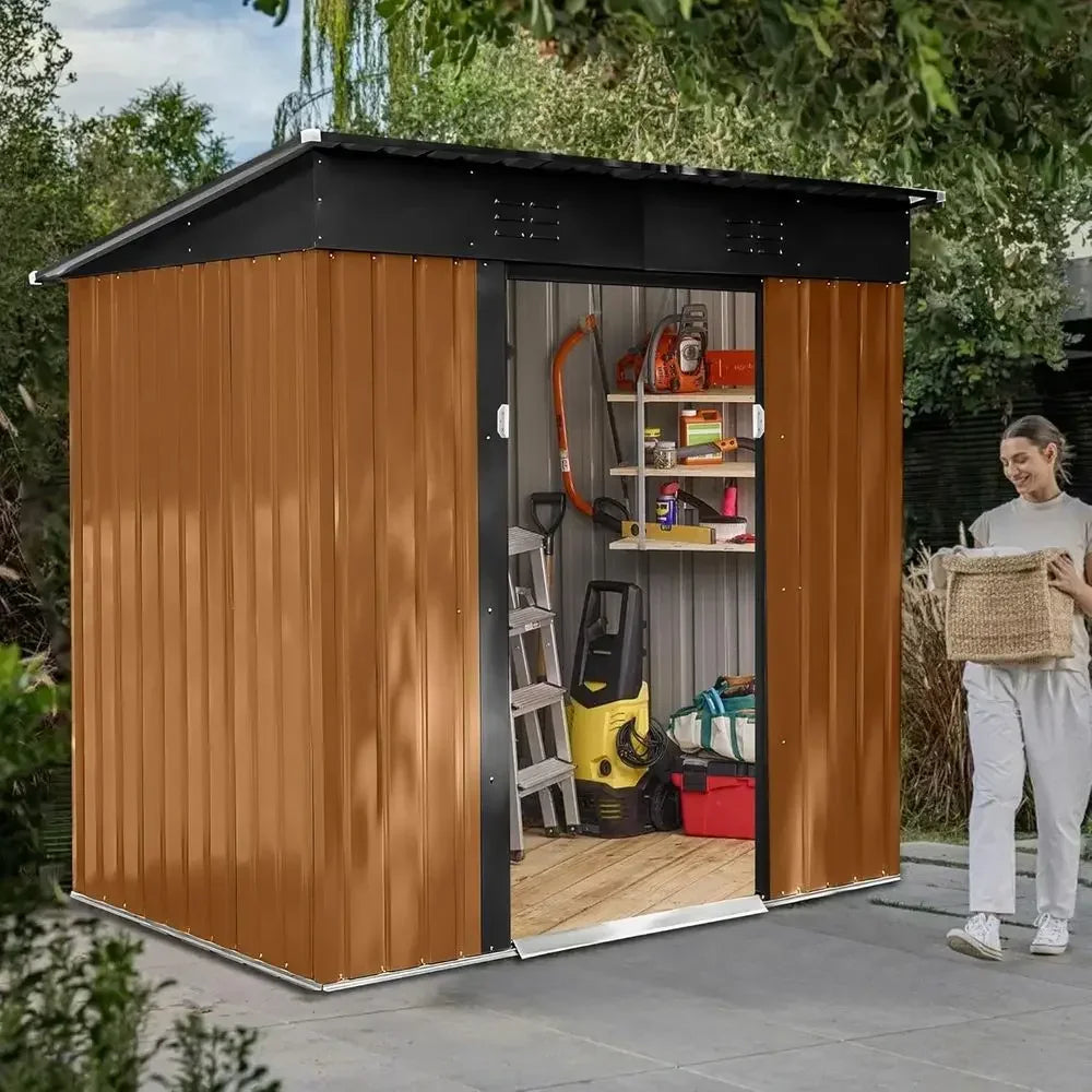 6x4 Outdoor Storage Shed with Lockable Door