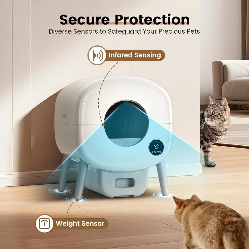 Litter Box Self Cleaning for Multiple Cats