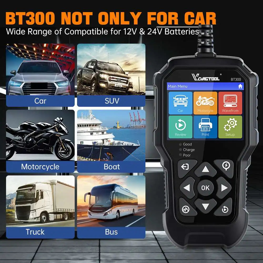 Car Battery Tester 6V 12V