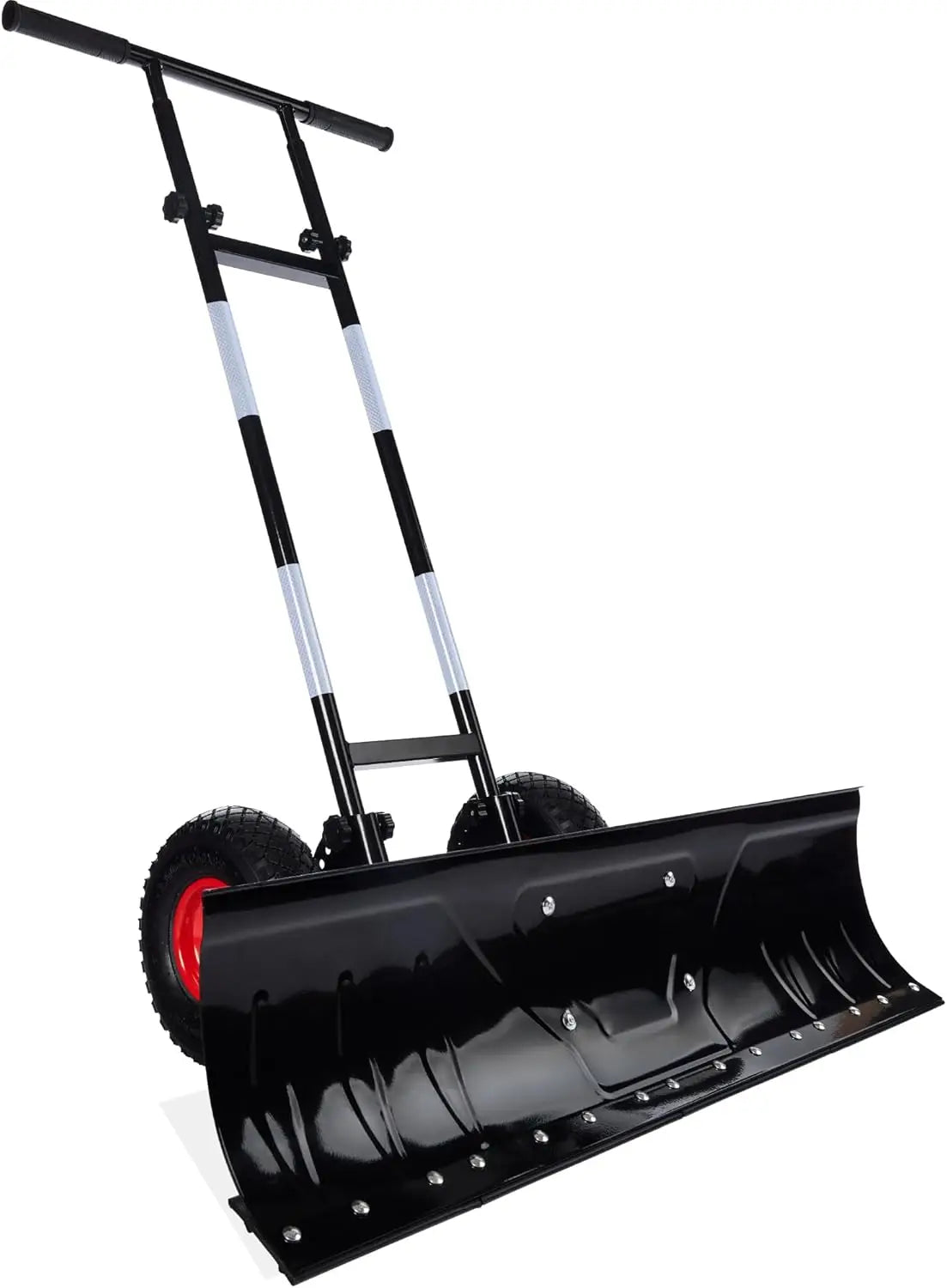 2-Wheel Snow Pusher 36in Galvanized Blade