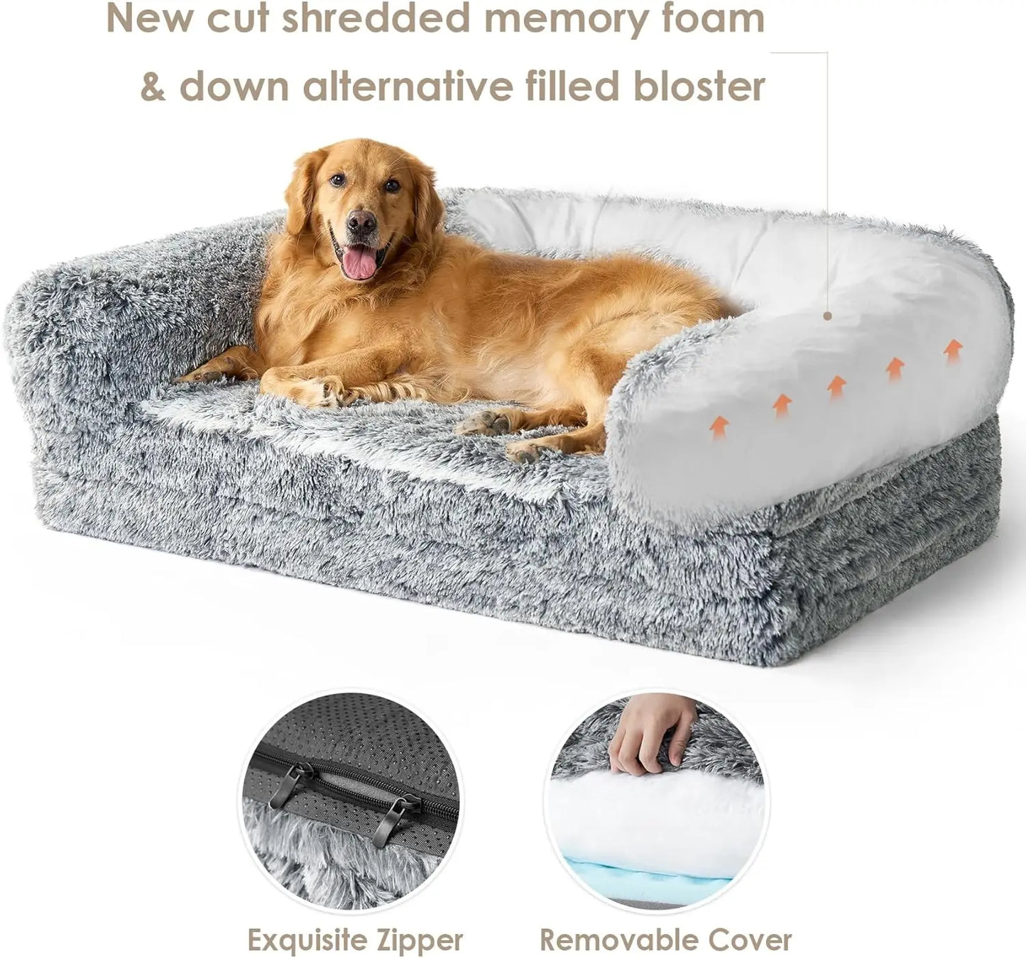 Foldable Human Dog Bed 72x44x11in