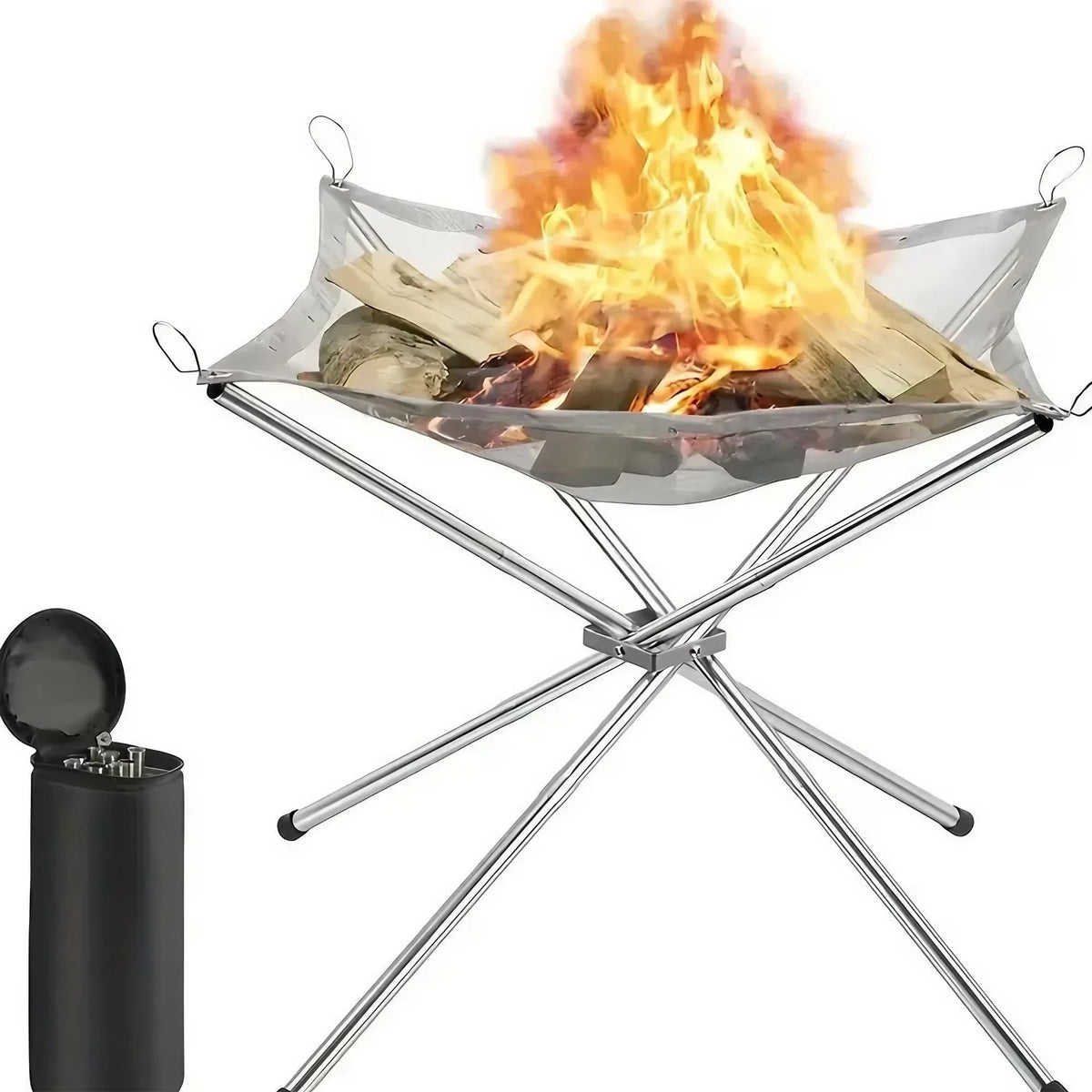 Steel Mesh Wood Burning Bonfire Rack