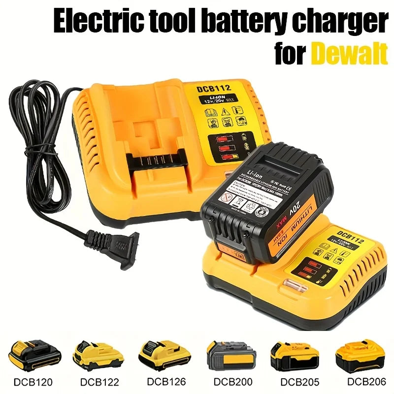 Fast battery charger for Dewalt 12V/20V, battery not included.