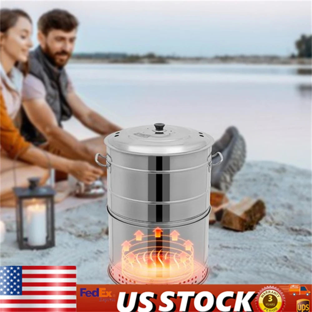 Large Portable Smokeless Charcoal Grill