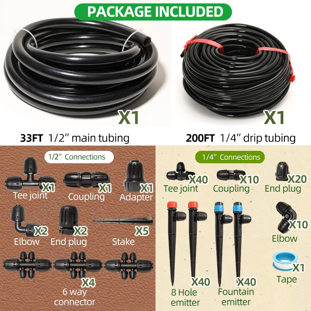 Drip Irrigation System Kit